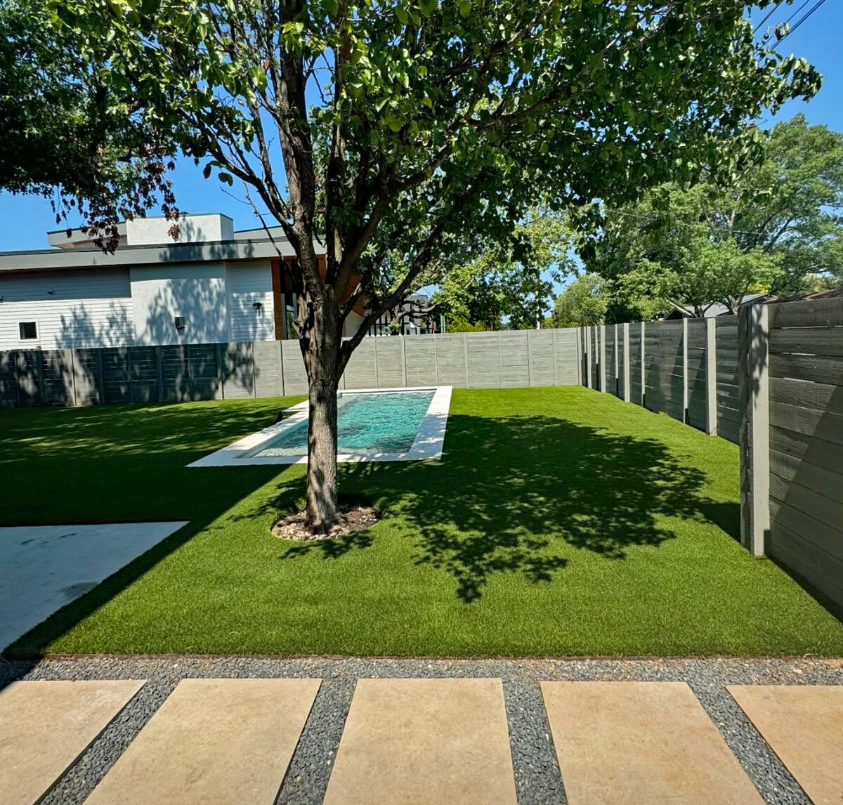 Backyard Turf Around Pool