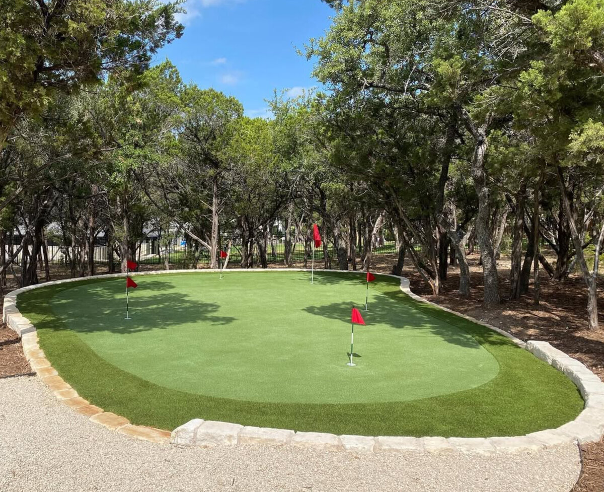 Great Putting Green with Fringe Turf Austin Texas