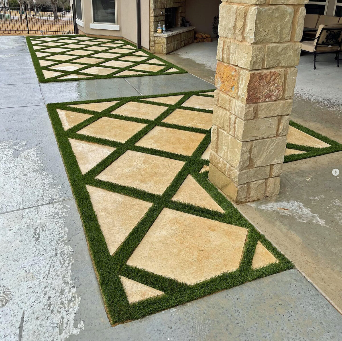 Synthetic Turf Between Pavers Austin