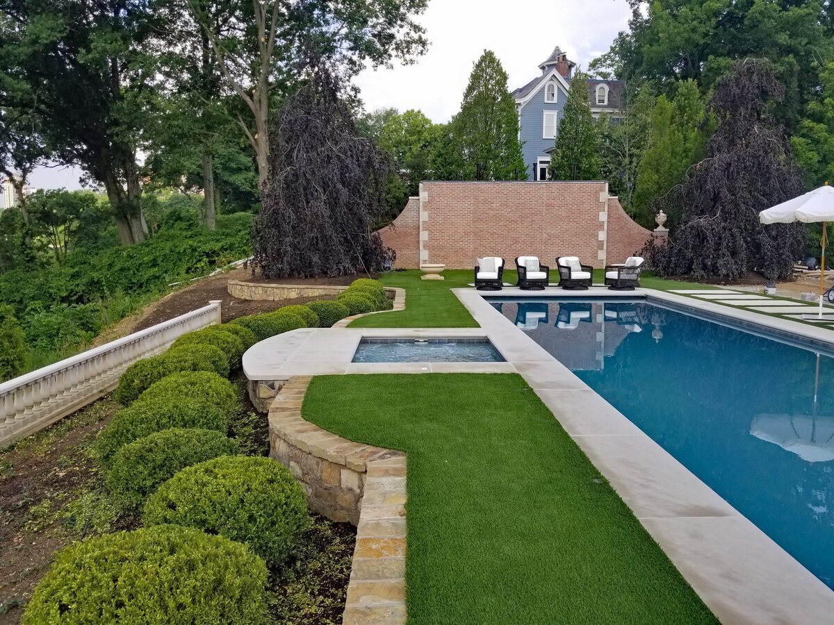 Fake Grass Around Pool Deck