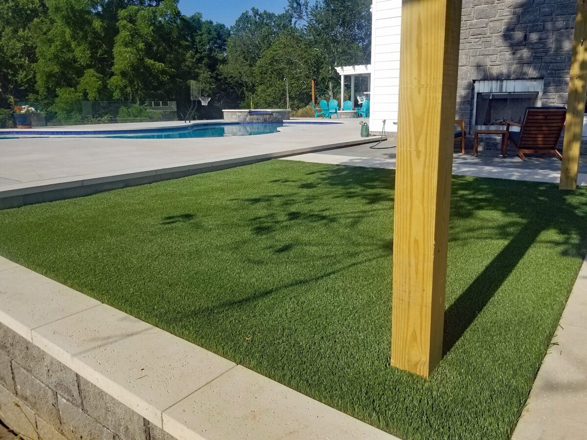 Synthetic Grass Off Pool Deck Lexington