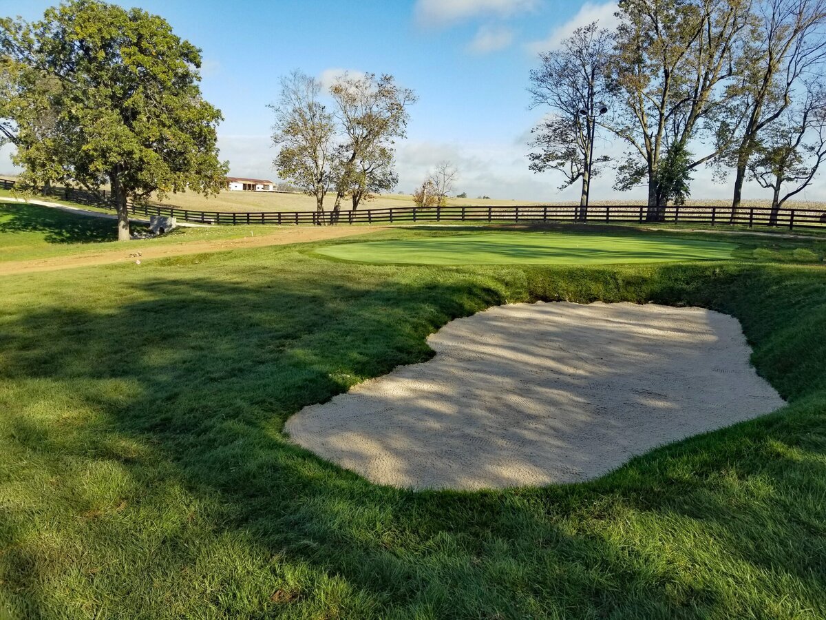 Synthetic Turf Golf Green Lexington KY Grass365 With Bunker Sand Trap
