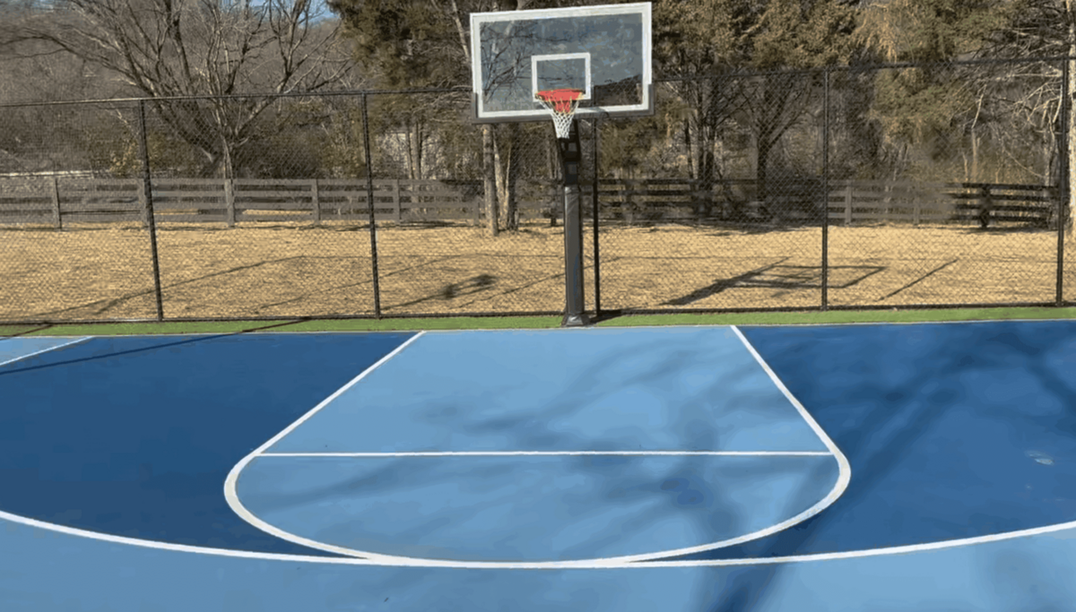 Basketball Court with Goal Court Tile