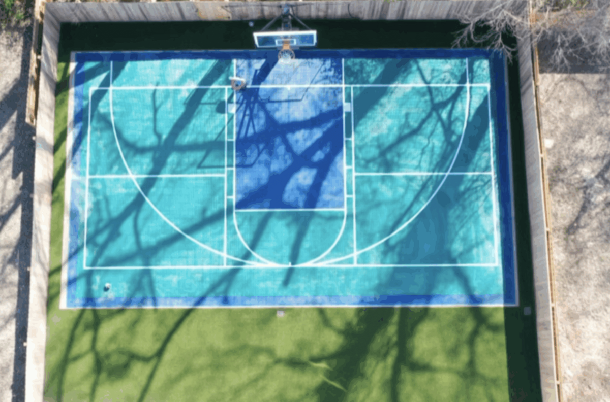 Court Pickle and Basketball from Overhead