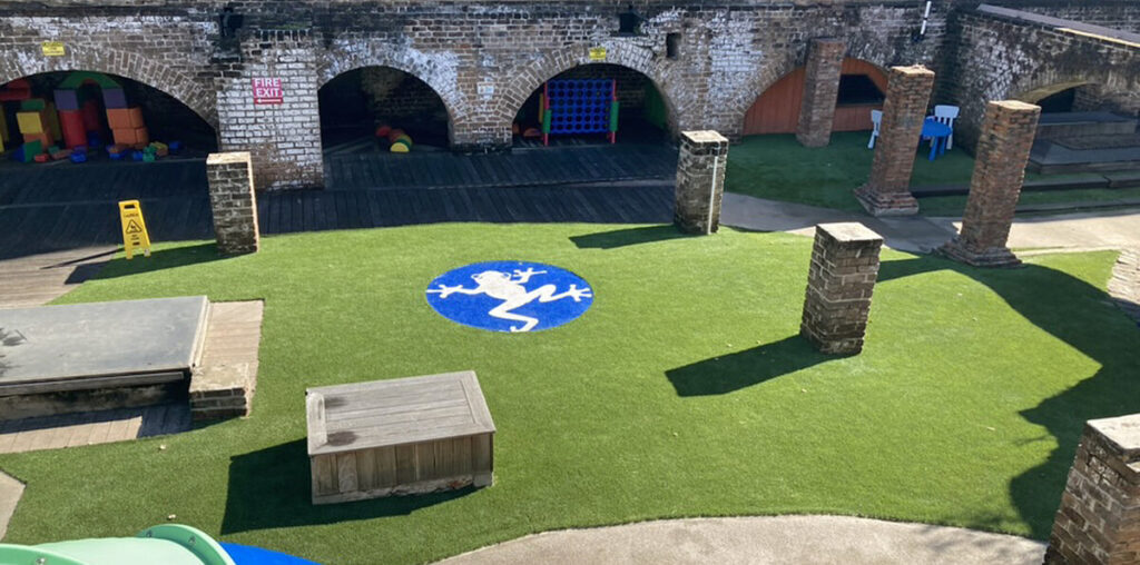 Savannah children's artificial turf playground