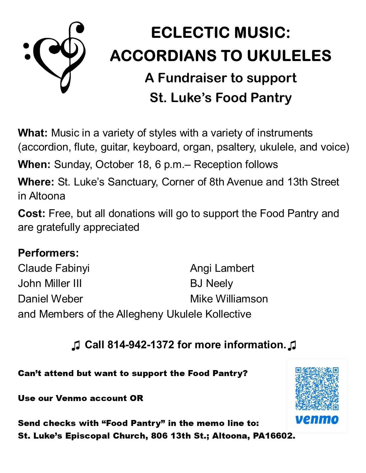 Food Pantry Fundraiser Poster One Page 10.18.2026