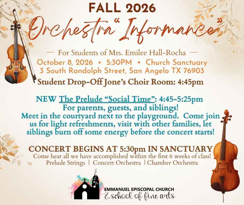 Emmanuel School of Fine Arts Fall Orchestra 