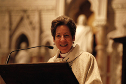 Presiding bishop preaching