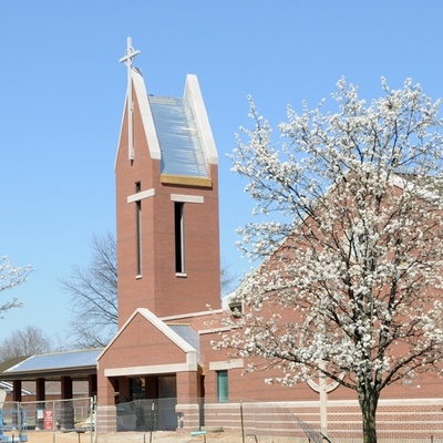 Exterior view of the new St. Luke's chapel under construction at the Episcopal Church Home