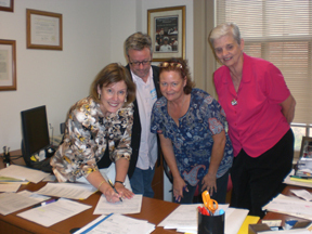 Several of the Standing Committee members sign consect