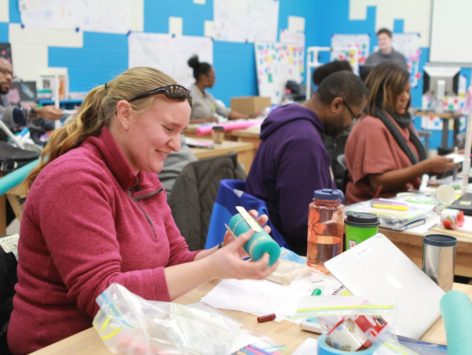 educator making in workshop