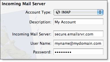 Incoming server address