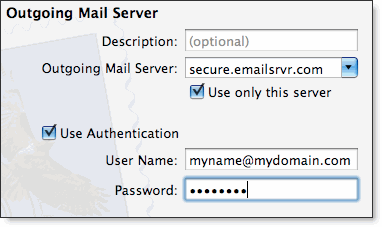 Outgoing server address