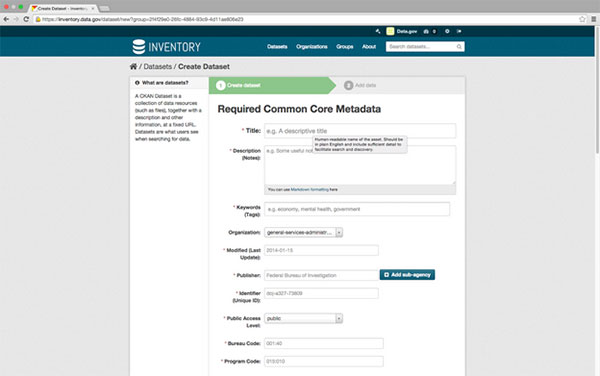 Screen capture for Adding a Dataset