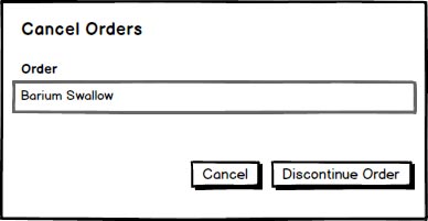 Figure 5: Mockup #4 - Cancel/Discontinue Function.