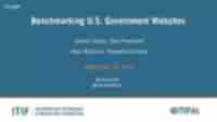 ITIF presentation title card, Benchmarking U.S. Government Websites.
