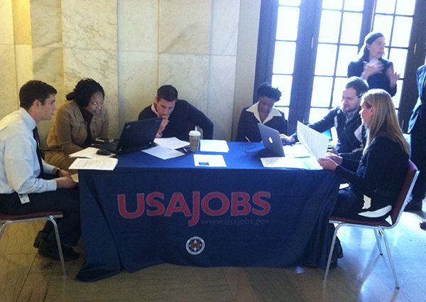 A usability hallway test for USAJOBS in 2014.