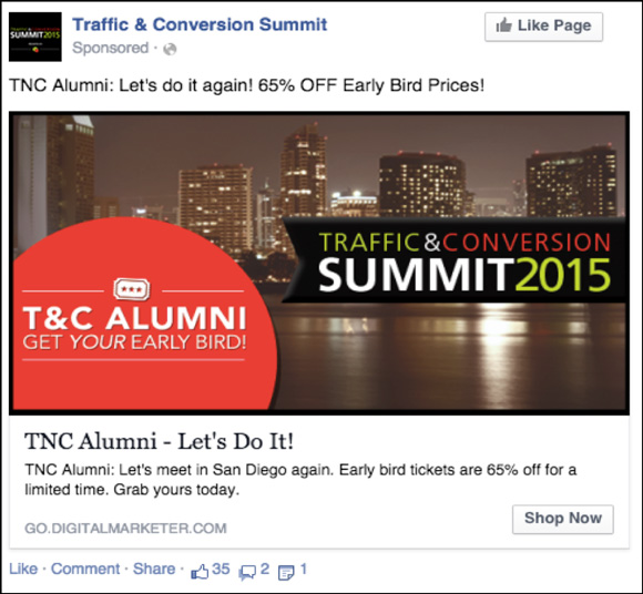 DigitalMarketer Facebook Ad For Traffic Conversion Summit 2015 Early Bird DigitalMarketer Facebook Ad For Traffic Conversion Summit 2015 Early Bird