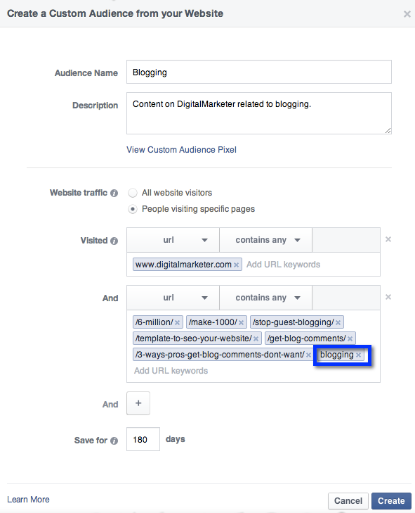 Custom Audience Segmentation using Content