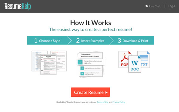 ResumeHelp Form Page