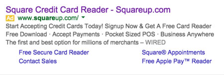 Ad to Landing Page for Square