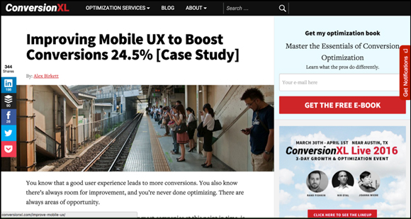 Mobile UX Split Test Case Study