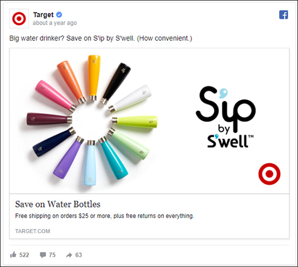 Target Facebook ad