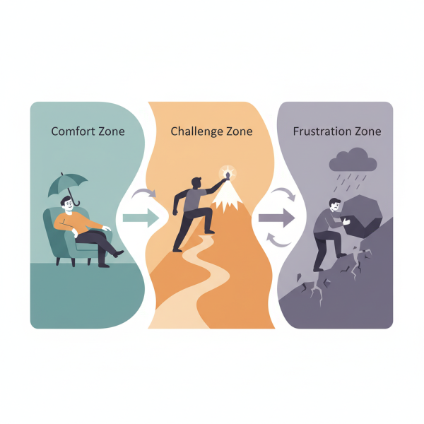 Navigating Employee Motivation: Comfort, Challenge, and Frustration Zones