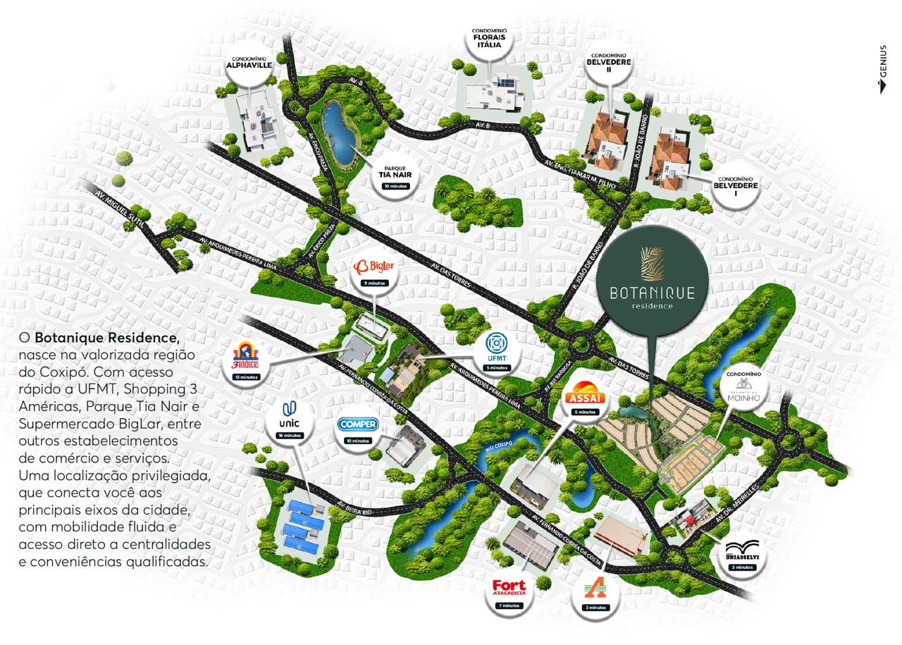 Boutanique Residence Urba Cuiaba - Mapa
