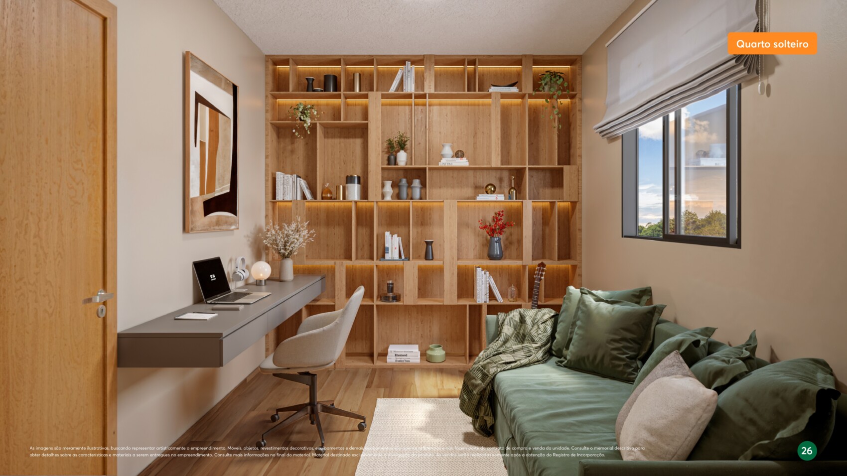 Chapada Giardini MRV - Quarto de Solteiro