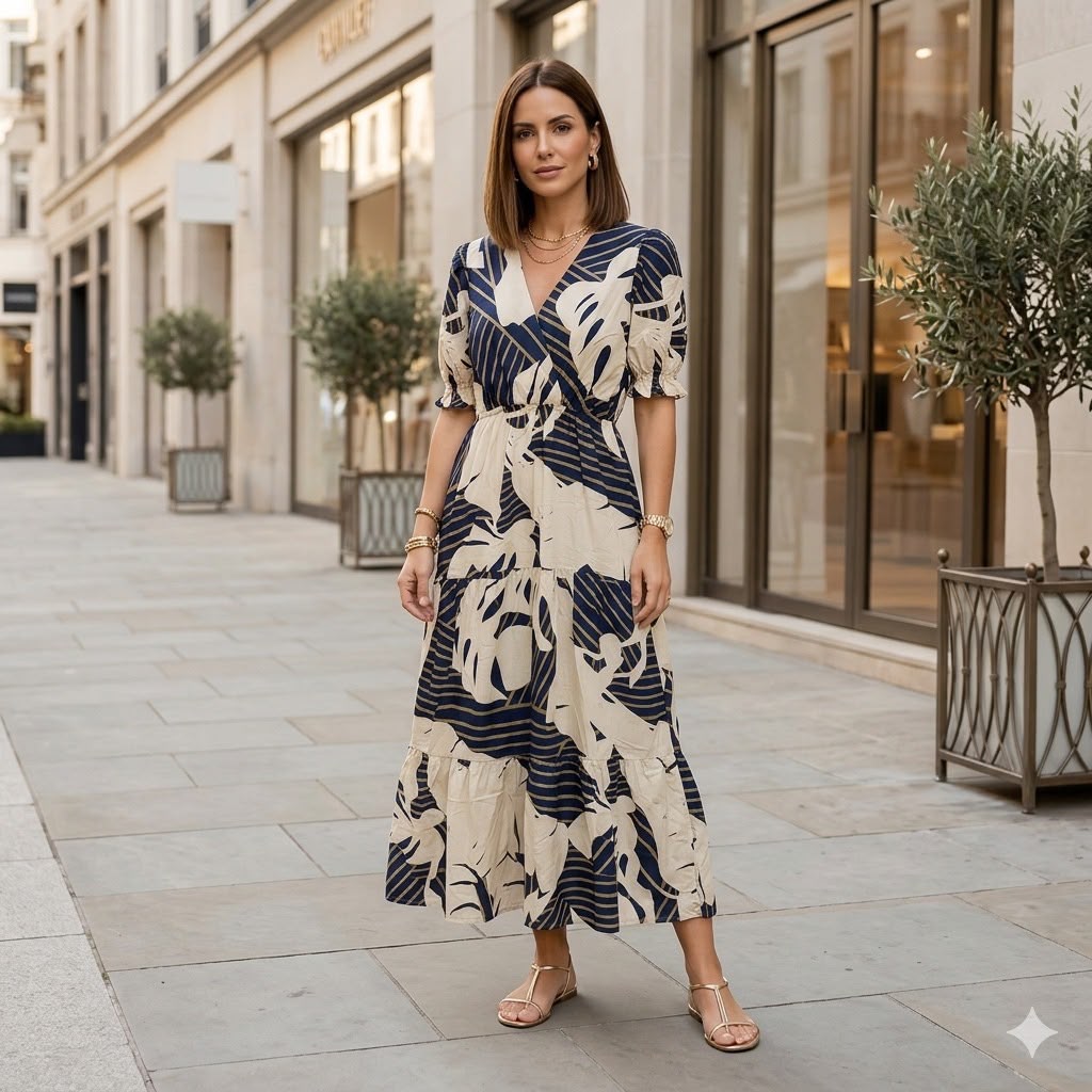 VESTIDO VISCOSE ESTAMPADO