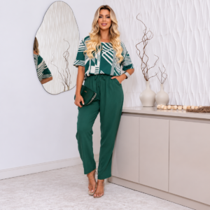 CONJUNTO CALÇA E BL DET COSTA VERDE