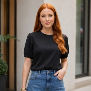 BLUSA CREPE BASICA PRETO