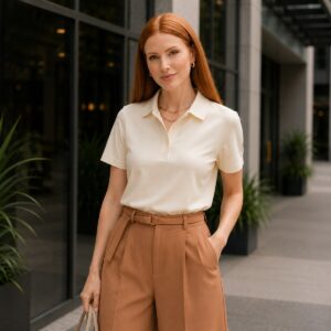 BLUSA POLO POLIAMIDA AMARELINHA