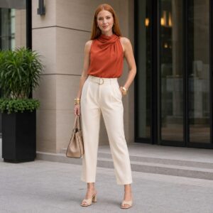 CALÇA CENOURA OFF WHITE