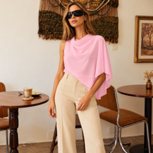BLUSA CREPE CAPA ROSA