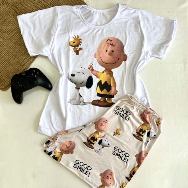 pijama em suede adulto Snoopy