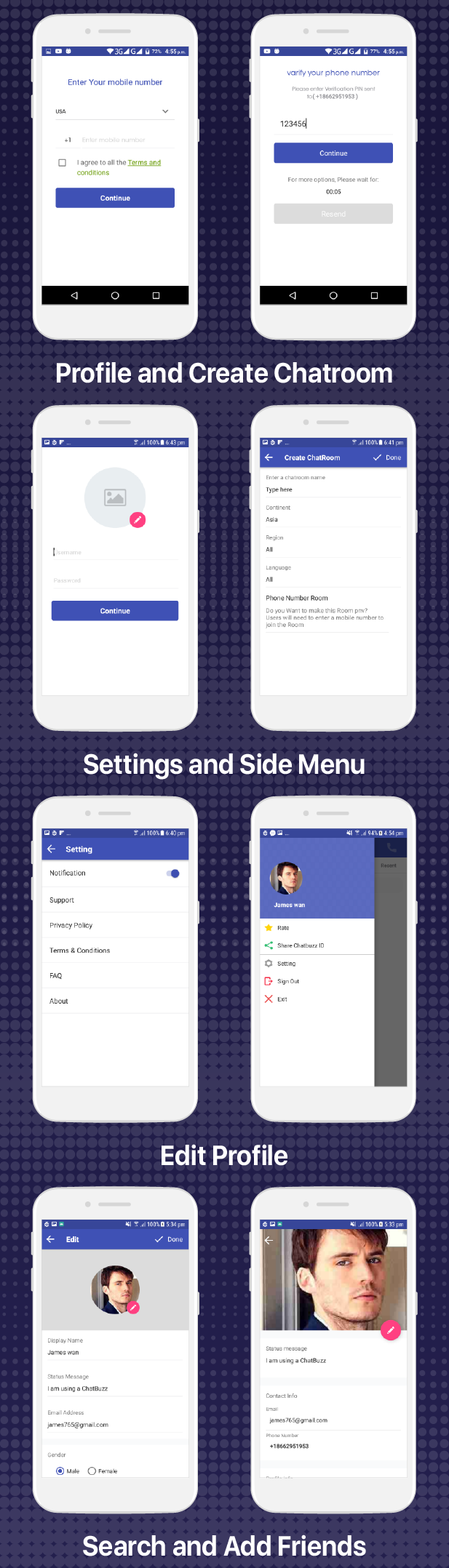 Chatbuzz - Nimbuzz Clone Social Messenger app v1.8 - 4