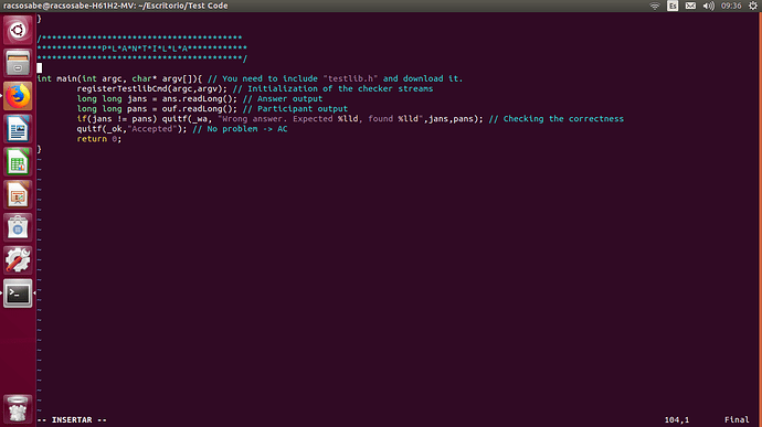 Checker with testlib