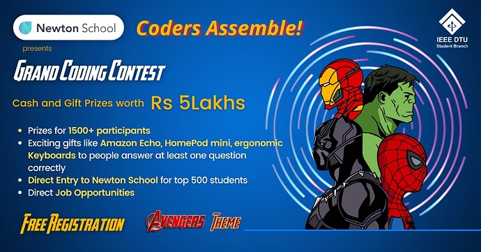 Grand Coding Contest - IEEE DTU - Newton School