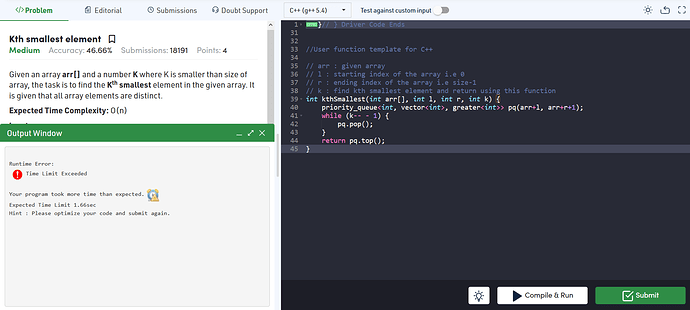Kth smallest element _MinHeap