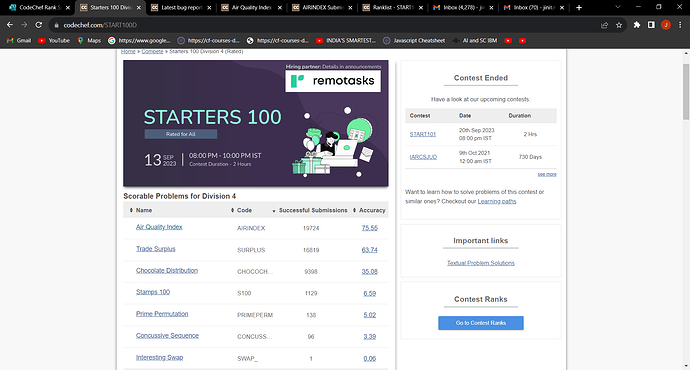 Starters 100 Division 4 (Rated) Coding Competition _ CodeChef - Google Chrome 16-09-2023 16_33_33