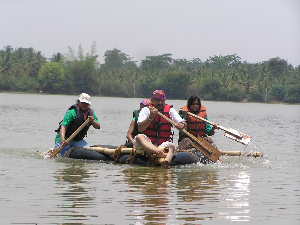 Raft building activity is a Group, Fun Filled Activity for Corporate