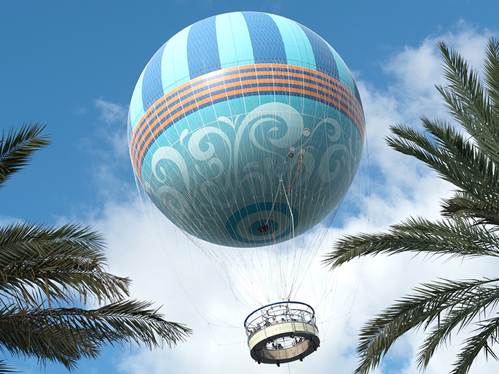 The world’s largest tethered helium balloon rises skyward with Guests aboard
