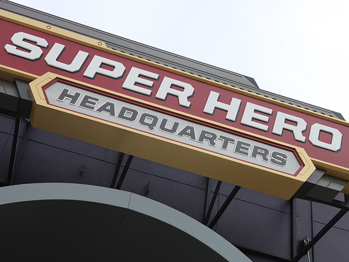 Super Hero Headquarters marquee