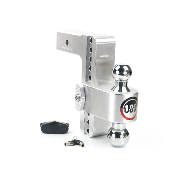 WEIGH SAFE 180° 18.5K ALUMINUM ADJUSTABLE 2.5" SHANK 8" DROP BALLMOUNT WEIGH SAFE 180° 18.5K ALUMINUM ADJUSTABLE 2.5" SHANK 8" DROP BALLMOUNT