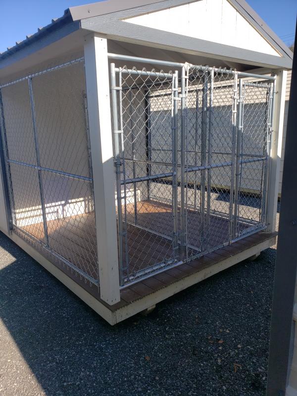 8x14 2 Bay Dog Kennel Circle Double B Trailers Cargo & Utility