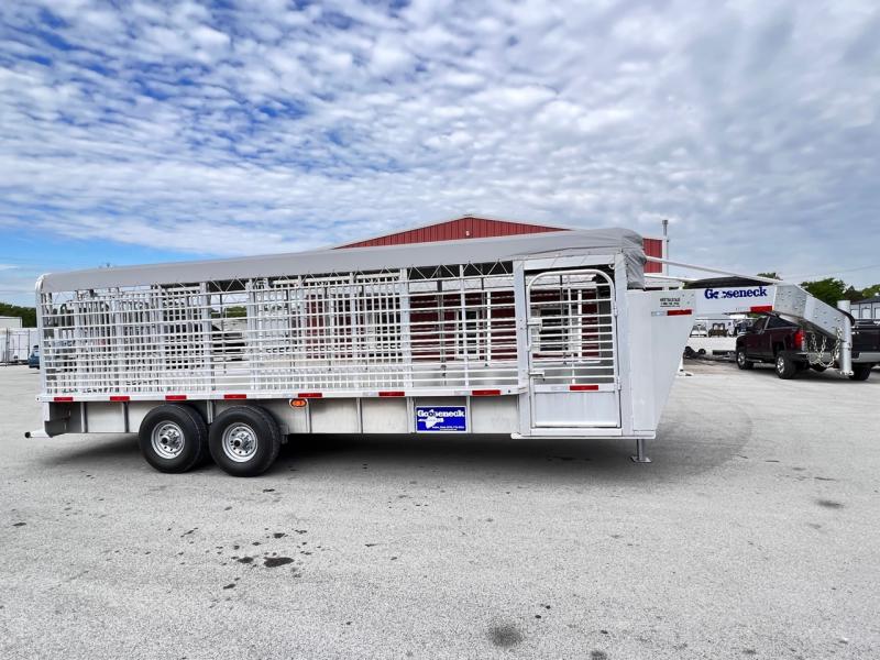 2023 Gooseneck 24' Aluminum Stock / Stock Combo Trailer Hayes Trailer Sales Open Car Utility