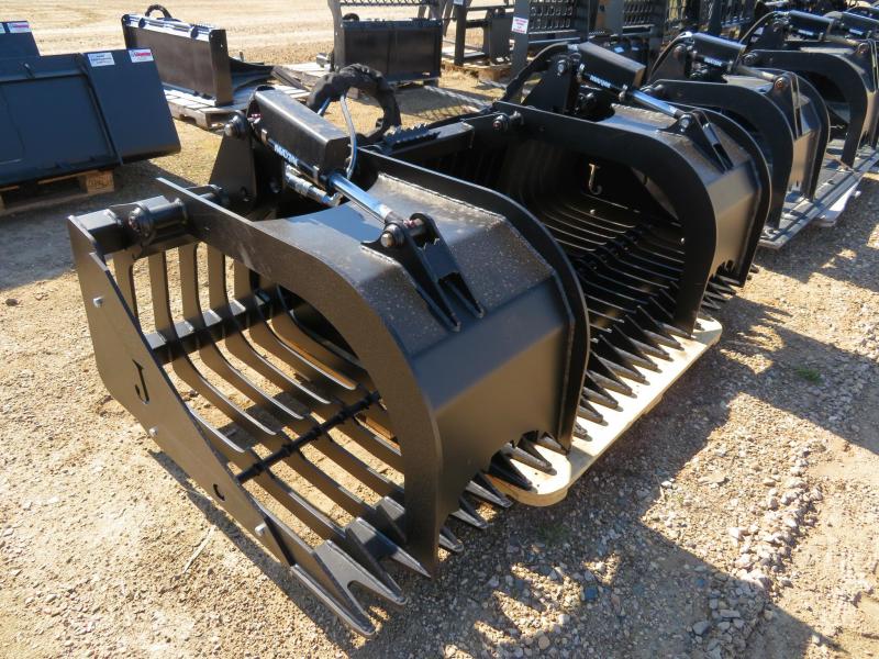 New Jenkins 84 Skid Steer Grapple Rock bucket Farm Equipment and