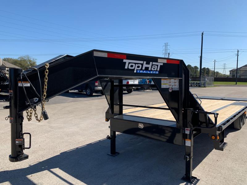 2023 TOP HAT 20+5 GOOSENECK DECK OVER 15.9K Pasadena Trailer Flatbed, Utility, Cargo and